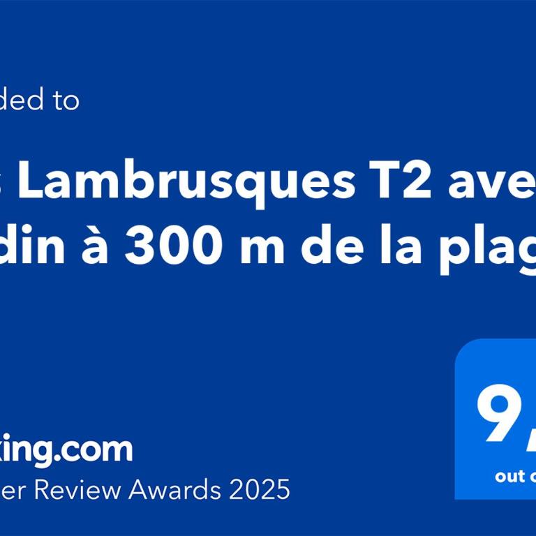 Les Lambrusques T2 avec jardin à 300 m de la plage - Apartamento de 1 dormitorio - 1