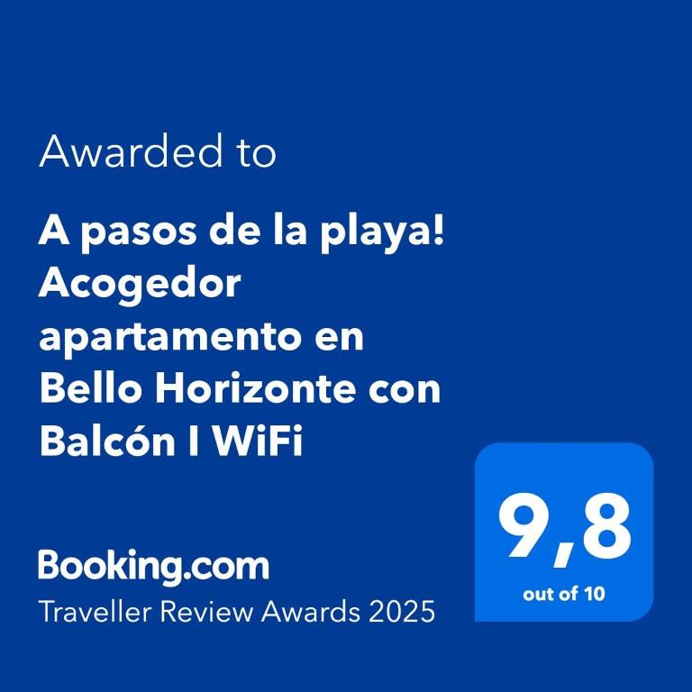A pasos de la playa! Acogedor apartamento en Bello Horizonte con Balcón I WiFi - Apartamento de 1 dormitorio con balcón - 45