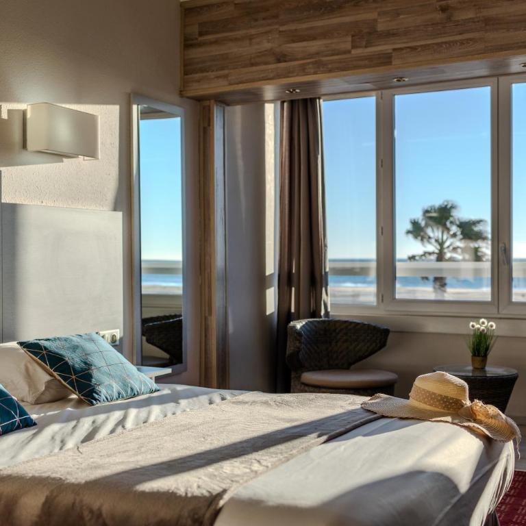 Logis Hôtel & Restaurant Mediterranee - Chambre Double - Vue sur Mer - 1