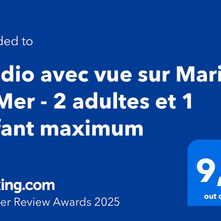 Studio avec vue sur Marina et Mer - 2 adultes et 1 enfant maximum - Appartement 1 Chambre - 20