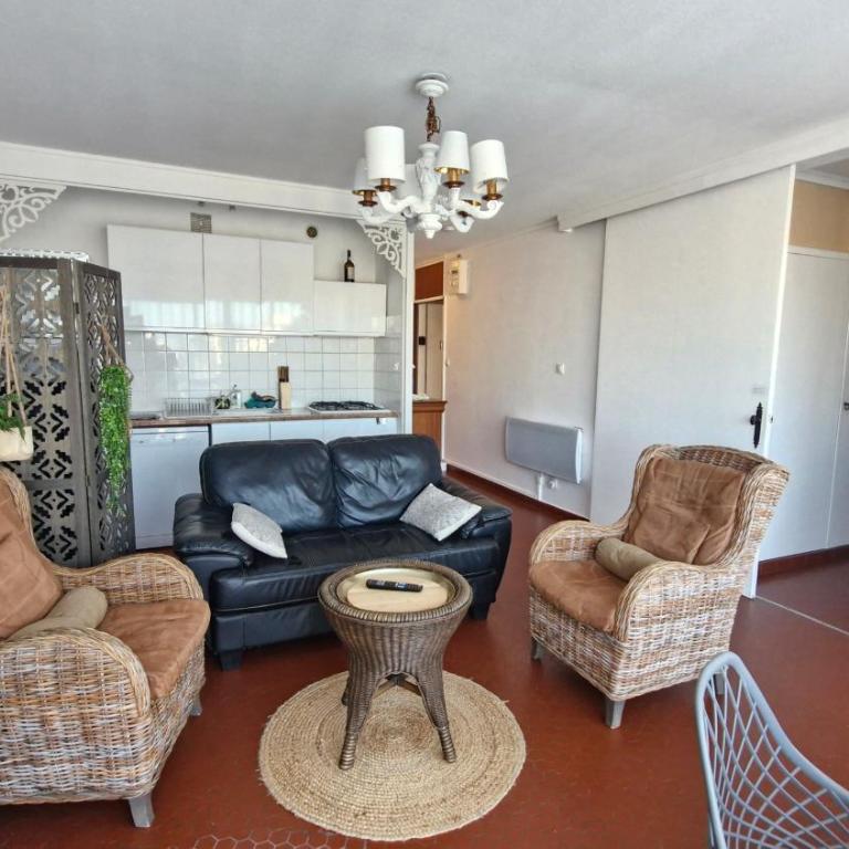 RESIDENCE DU SOLEIL Spacieux T3 traversant face à la mer au port - 2 chambres - Parking - Two-Bedroom Apartment - 10