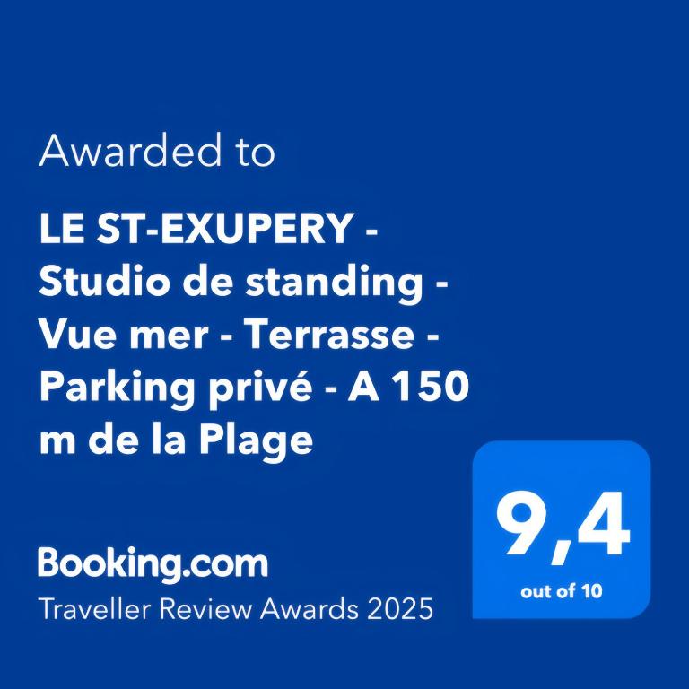 LE ST-EXUPERY - Studio de standing - Vue mer - Terrasse - Parking privé - A 150 m de la Plage - Apartment mit 1 Schlafzimmer - 8