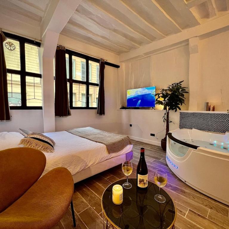 Le Spa Corneille - Jacuzzi, Sauna & Parking par Rouen Atypique - Appartamento con 1 Camera da Letto - 12