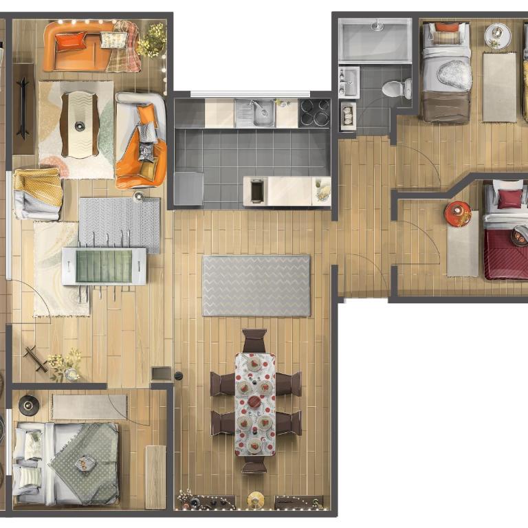 Roof shelter/City view/Old Town - Apartman sa 3 Spavaće Sobe i Balkonom - 5