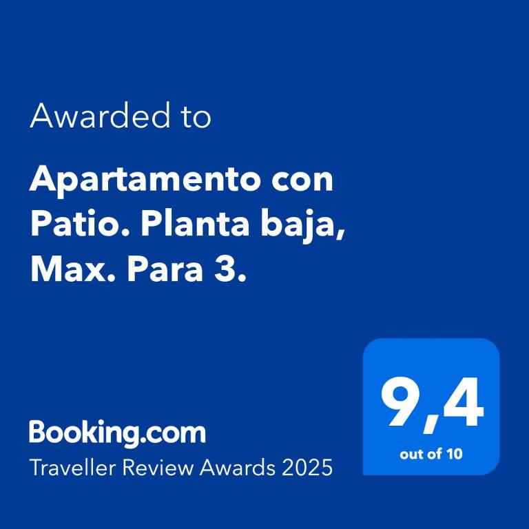 Apartamento con Patio. Planta baja, Max. Para 3. - Apartamento de 1 dormitorio - 49