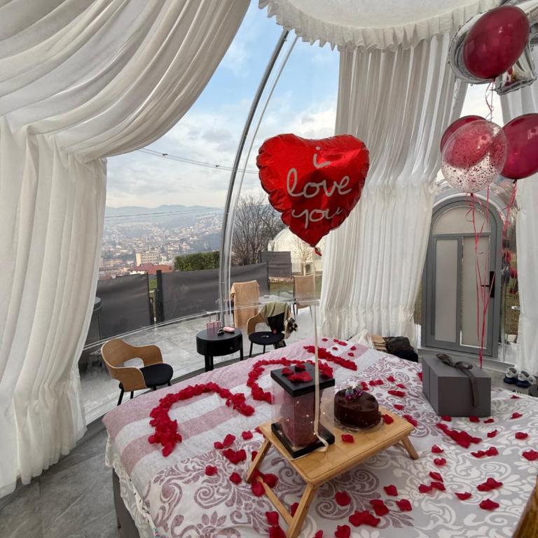 Igloo glamping dome Sarajevo - Deluxe One-Bedroom Apartment with City View - 34