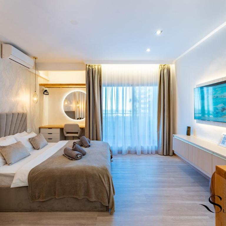 Seaview beachfront studio with aqua park & balcony - Estudio - 3