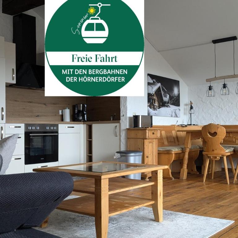 Ferienwohnung Alpenhorn in Bolsterlang Sommerbergbahn kostenlos - Apartment mit 1 Schlafzimmer und Balkon - 1