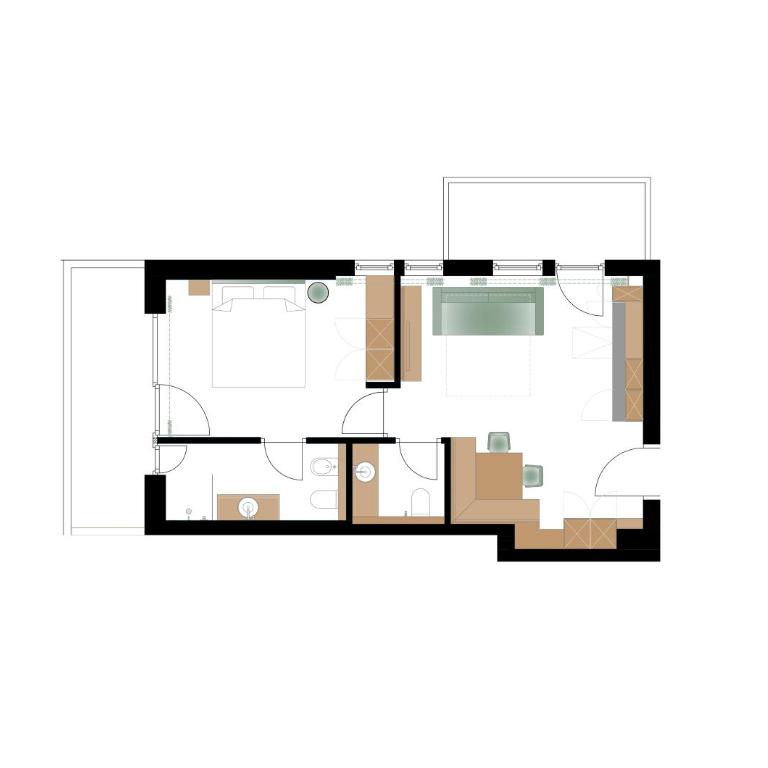 Art Residence Josefshof - Apartment mit 1 Schlafzimmer, Balkon und Bergblick - 8