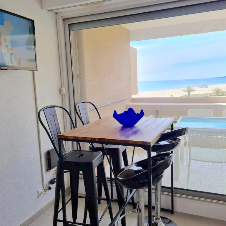 T3 climatisé, face plage de Canet Sud, double parking, WIFI, Linge et ménage inclus - Appartamento con 2 Camere da Letto e Vista Mare - 5