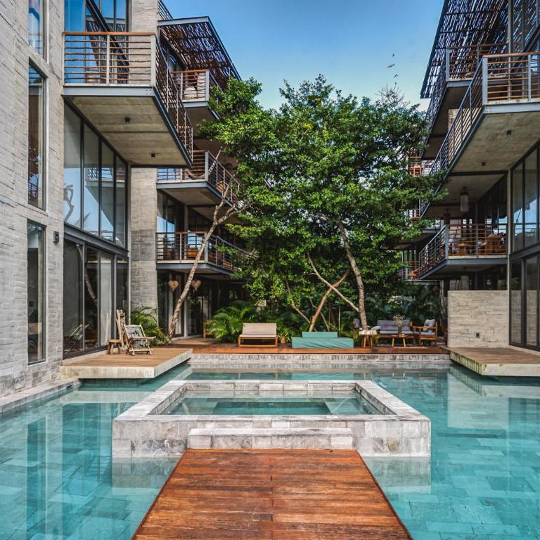Classy 1BR on Private Cenote Big Gym Roof Pool - Apartamento de 1 dormitorio - 5