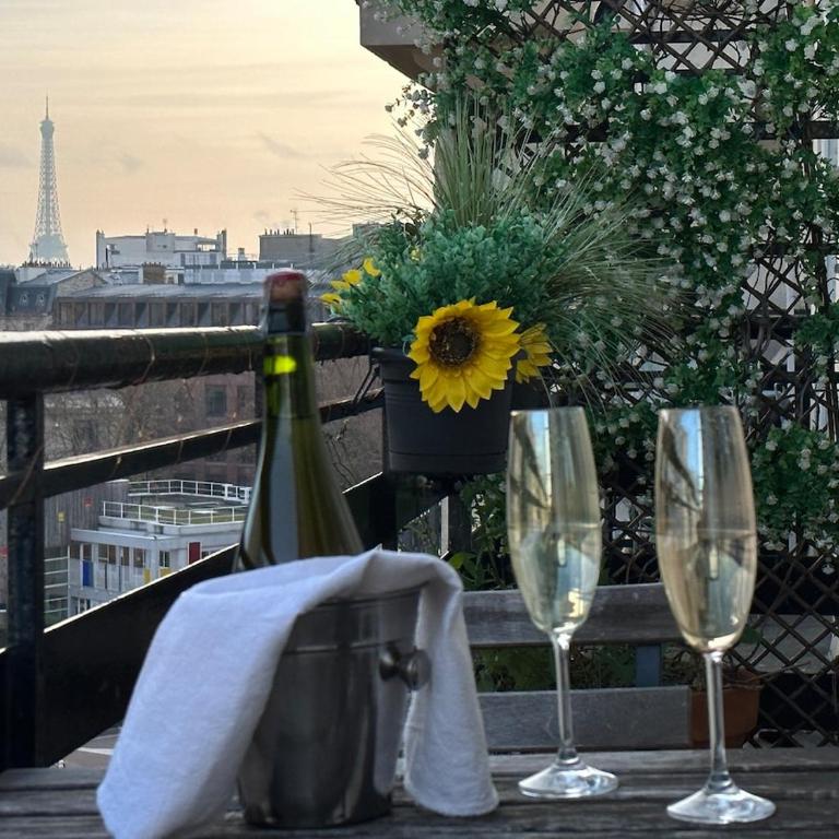 Eiffel Tower view Arc Triomphe Champs Elysées area - Appartement 1 Chambre - 1