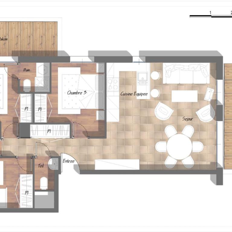 Jardin du Parc Mont Blanc- Alpine Style apartment in the Heart of Chamonix - Appartamento - 17