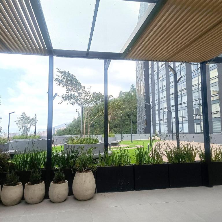 Vista panorámica, con estilo industrial, Usaquen - Apartamento con vistas a la ciudad - 21