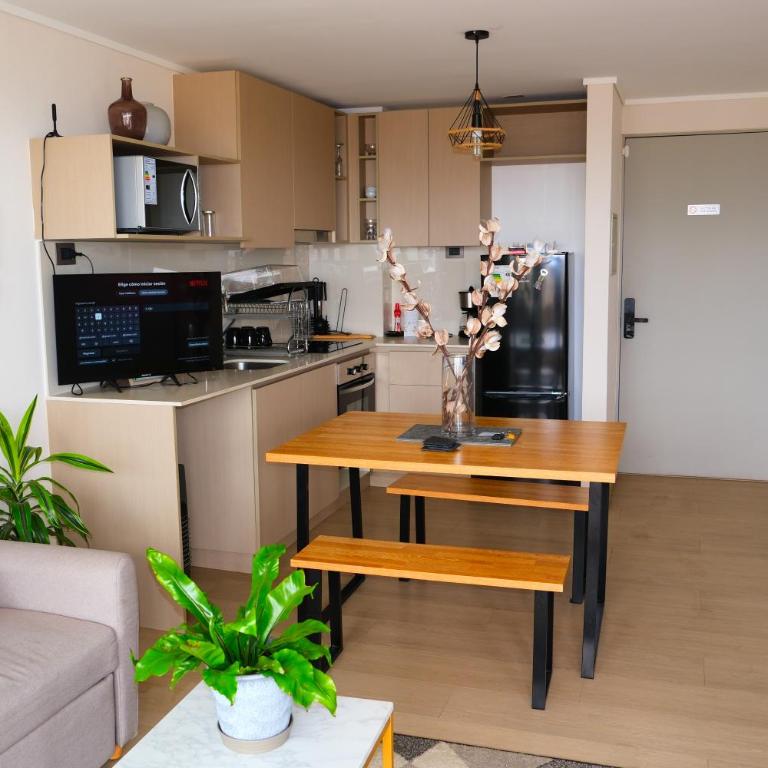 Hermoso y moderno departamento, nuevo, a pasos de la Quinta Vergara, cercano a los mejores atractivos de viña del mar, con maravillosa vista - Apartamento de 1 dormitorio - 55