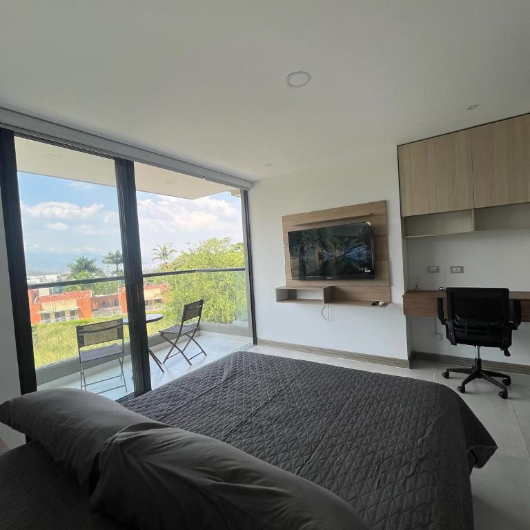 Apartaestudio de lujo en Cali - Estudio con 1 cama grande - 18