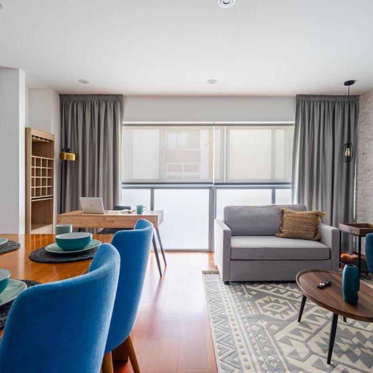 Modern Apartment Diez Canseco Miraflores 1 BR - 1,5 BD - Wifi - One-Bedroom Apartment - 40