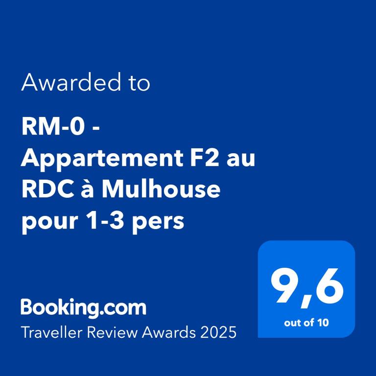 RM-0 - Joli 2 pièces tout équipé au RDC à Mulhouse pour 1-2 pers - One-Bedroom Apartment - 6