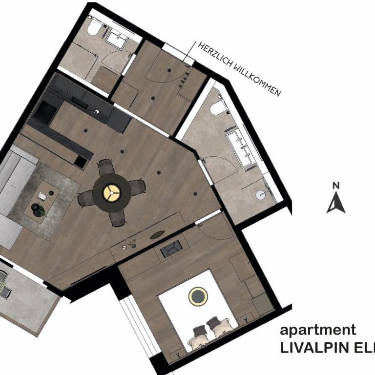 LIVALPIN Elegant - Appartamento con 1 Camera da Letto con Vista Giardino e Montagna - 13