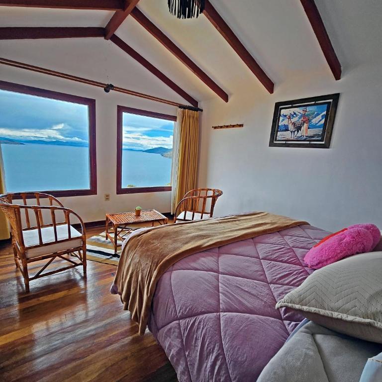 Utasawa - Habitación con cama extragrande y vistas al lago - 8