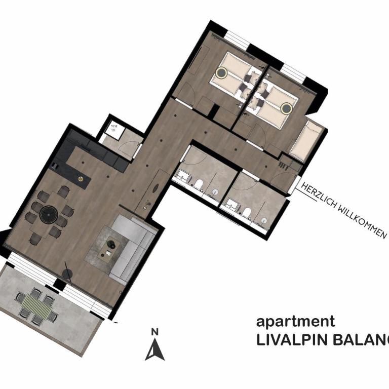LIVALPIN Balance - Apartment mit 2 Schlafzimmern mit Terrasse und Bergblick - 7