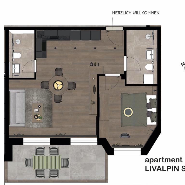 LIVALPIN Style - One-Bedroom Apartment with Balcony and Mountain View - 12