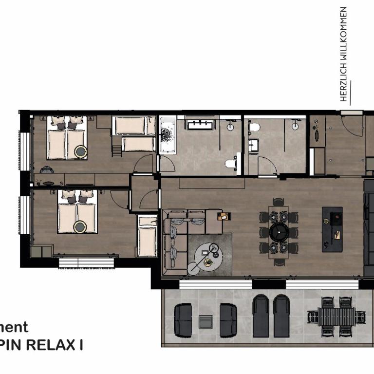 LIVALPIN Relaxe - Two-Bedroom Apartment with Balcony and Mountain View - 11