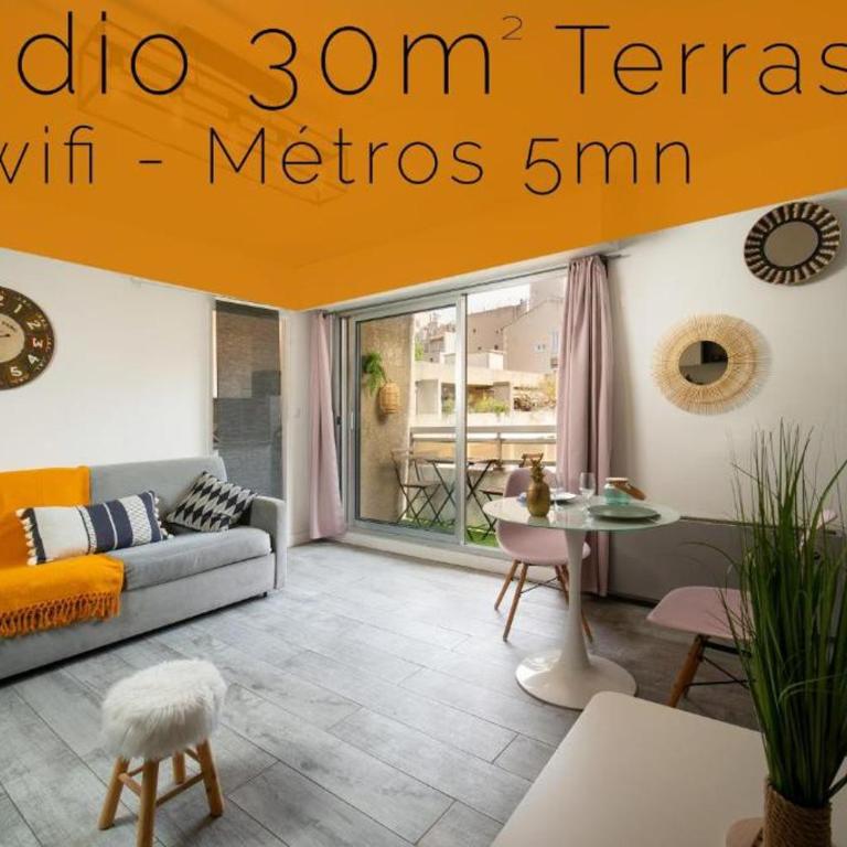 Appartement climatisé tout equipe avec balcon au cœur de Marseille - Studio avec Balcon - 1