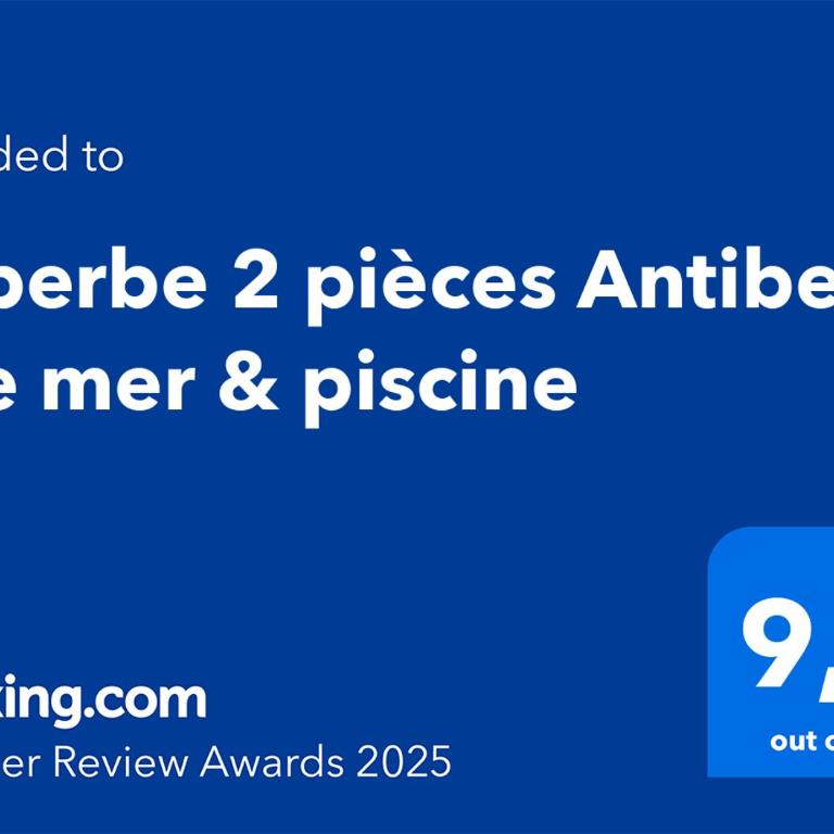 Superbe 2 pièces Antibes vue mer, piscine, parking - Appartamento con 1 Camera da Letto - 22