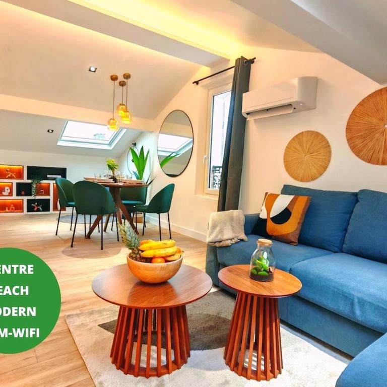 L'Escapade Bord de Mer - 3 Pieces - GOLFE JUAN - Appartement 2 Chambres de Luxe avec Vue sur le Jardin - 1
