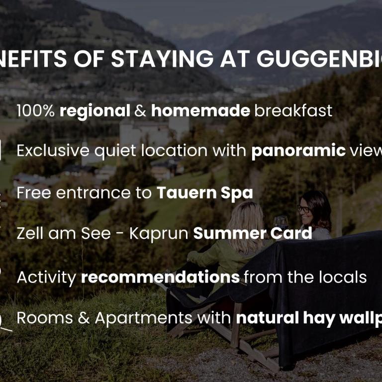 Panorama Hotel Guggenbichl - inkl Sommerkarte, einmaliger Eintritt ins Tauern Spa & bester Ausblick über Kaprun - Doppelzimmer mit Balkon mit kostenlosem Eintritt ins Tauern Spa - 2