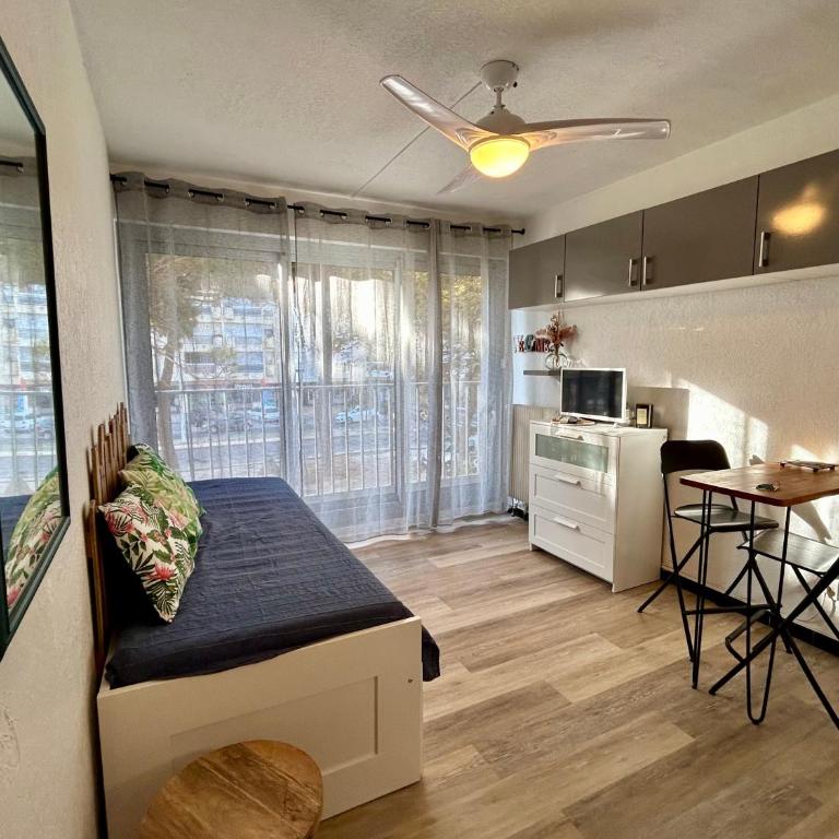 AStudio Lumineux à la plage, situation idéale commerces, bateaux ,restaurant à 20 m , Plage à 50 m, idéal pour un séjour reposant - Appartement 1 Chambre - 9