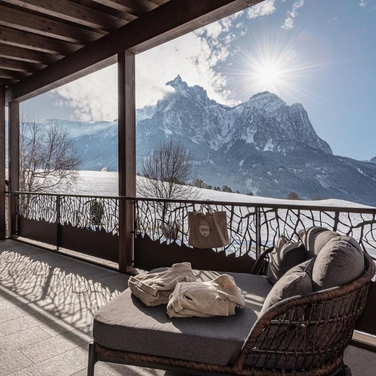 Krahof Dolomites - Urlaub auf dem Bauernhof - Apartment mit 1 Schlafzimmer, Balkon und Bergblick - 5