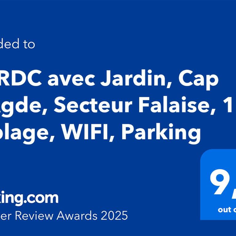 T2 RDC avec Jardin, Cap d'Agde, Secteur Falaise, 100 m plage, Clim, WIFI, Parking - Apartment mit 1 Schlafzimmer - 13