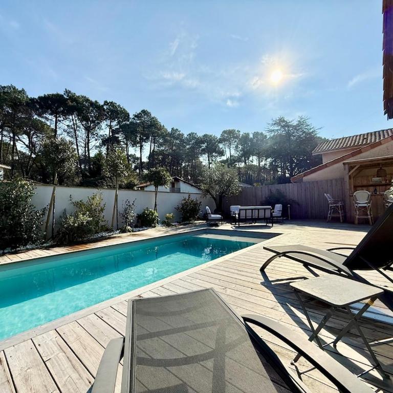 Sublime maison de vacances piscine au cœur des pins, proche plage - Casa con 3 Camere da Letto - 1