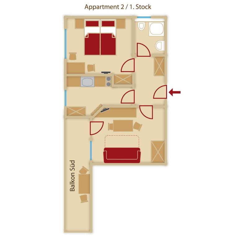 Gästeheim Prantl - Apartment mit 1 Schlafzimmer - 3