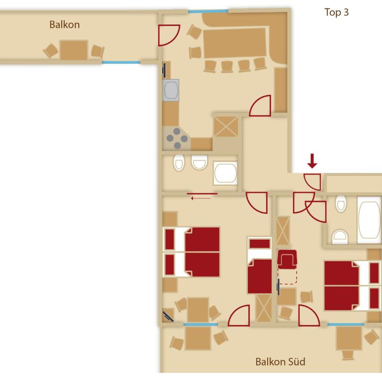 Gästeheim Prantl - Superior Apartment mit 2 Schlafzimmern - 4