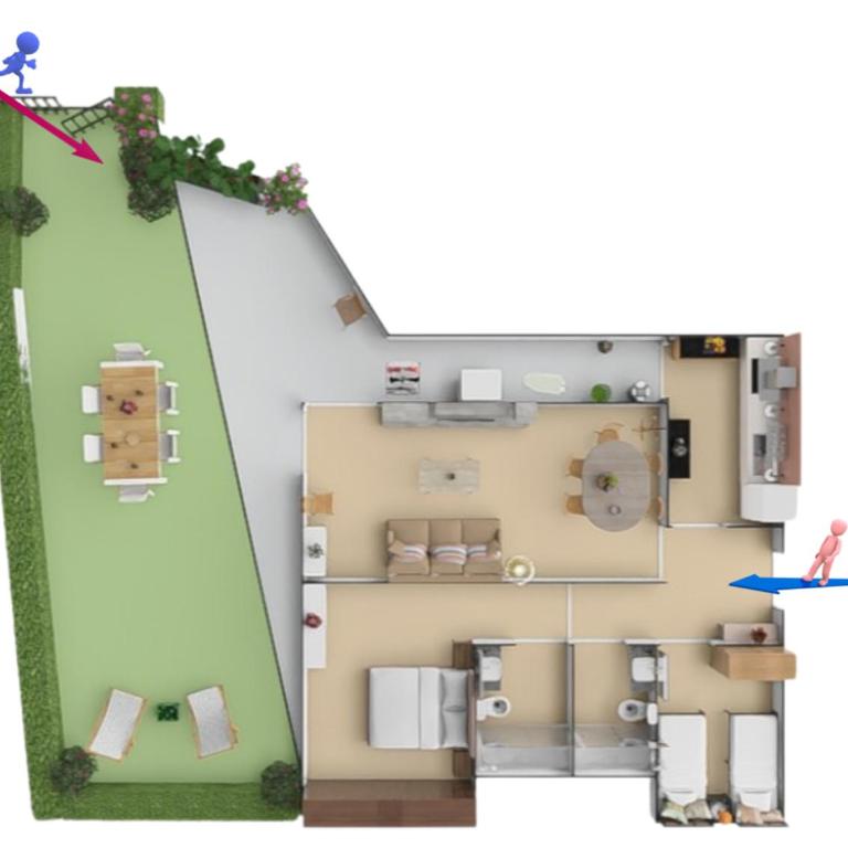 Apartamento tranquilo con jardín - Apartamento de 2 dormitorios - 18
