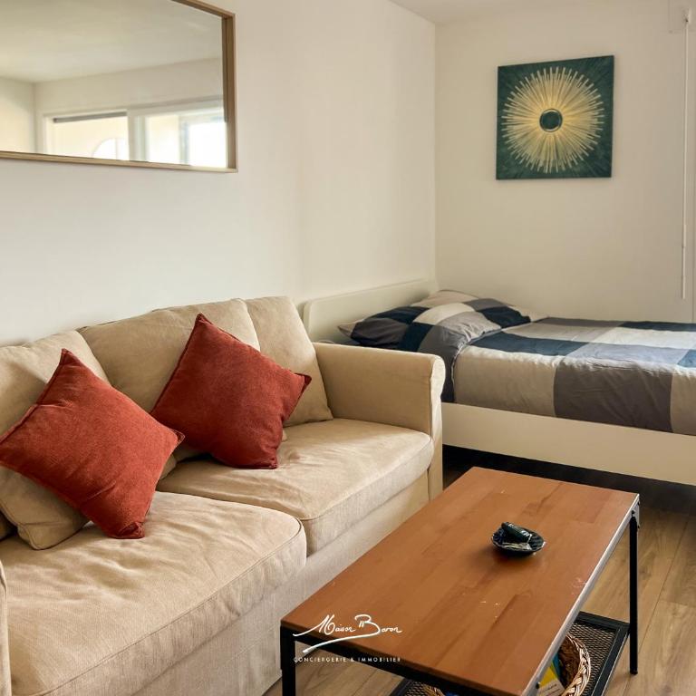 Studio lumineux 4 couchages avec terrasse à 500m de la plage, parking gratuit - Appartamento con 1 Camera da Letto - 24