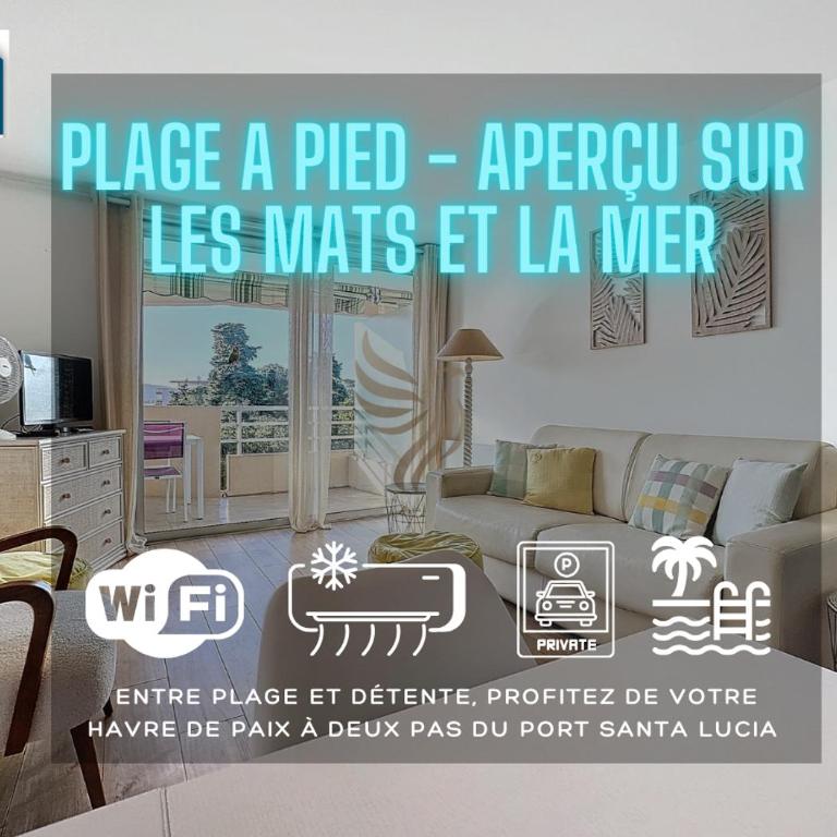 Apart 4 p, sea view, terraces, swimming pool, A/C - One-Bedroom Apartment with Sea View - 1