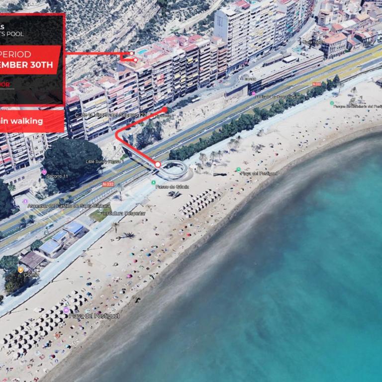 Céntrico, reformado, frente a playa de Alicante y piscina - One-Bedroom Apartment - 1