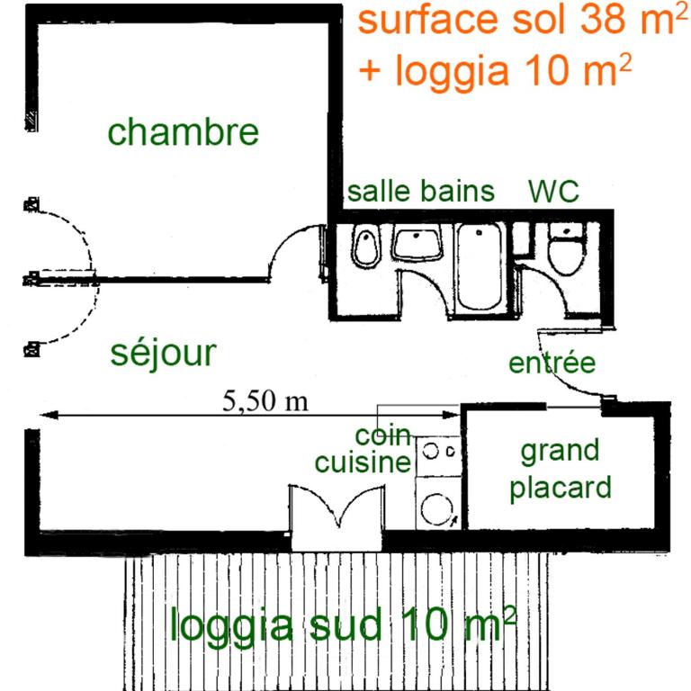 La plus belle vue de Luchon, MENAGE INCLUS - One-Bedroom Apartment - 17