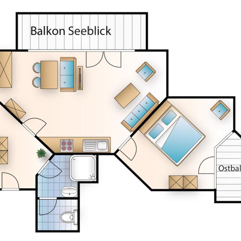 Gästehaus Alpseeblick - Apartment mit 1 Schlafzimmer - 5