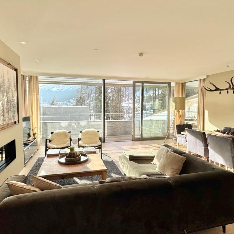 Alpine Luxury Apartment Davos with Spa Access to 5 Star Hotel - Apartment mit 2 Schlafzimmern - 16