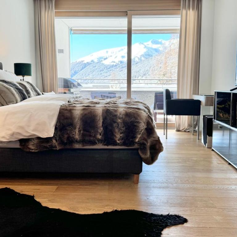 Alpine Luxury Apartment Davos with Spa Access to 5 Star Hotel - Apartment mit 2 Schlafzimmern - 5