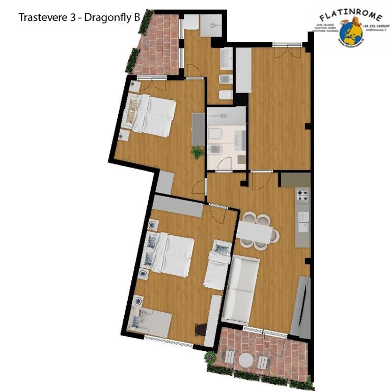 Trastevere 3 apartments by Flatinrome - Appartamento con 2 Camere da Letto - 25
