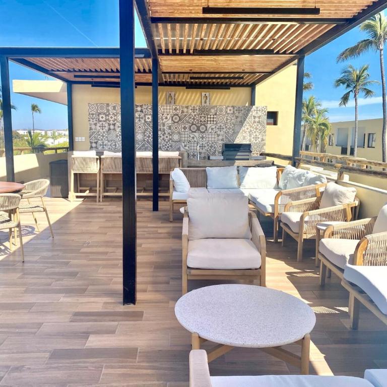 Nuevo departamento con acceso frente a la playa, jacuzzi y alberca climatizada - One-Bedroom Apartment - 18