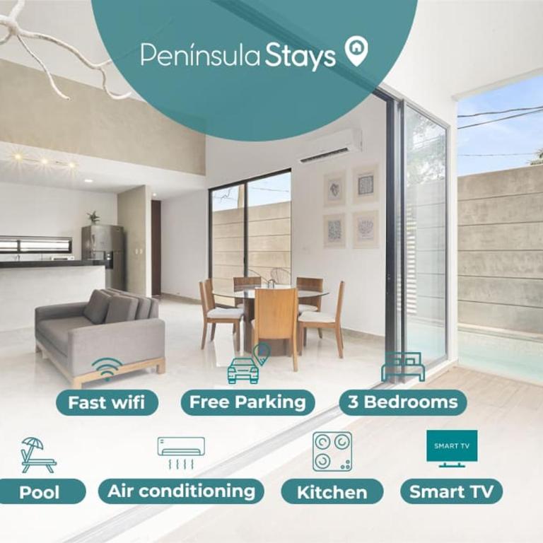 Sunny Mérida Getaway: Spacious 3BR with Pool - Apartamento de 3 dormitorios - 22