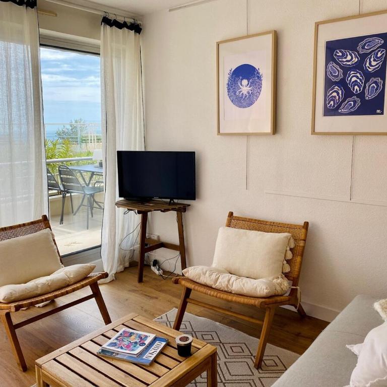 "Azur" T3 vue mer, Parking, Clim, Terrasse, Wifi ! - Apartment mit 2 Schlafzimmern und Poolblick - 2