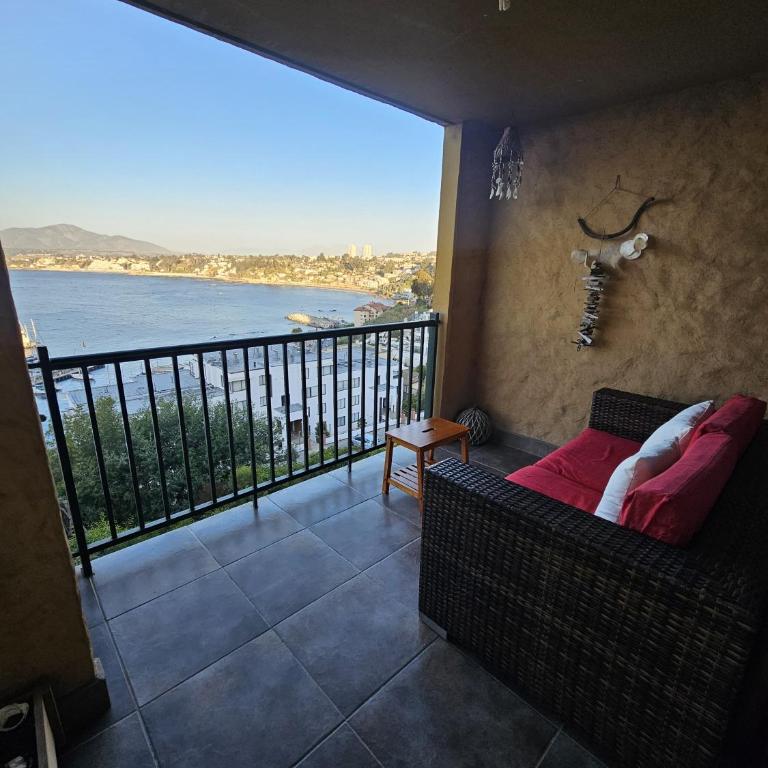 Apartamento en Concón con vista al mar y piscina - Two-Bedroom Apartment - 18